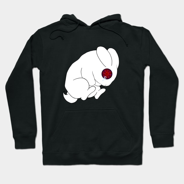 Sad Little Bunny (White) Hoodie by Opalescents